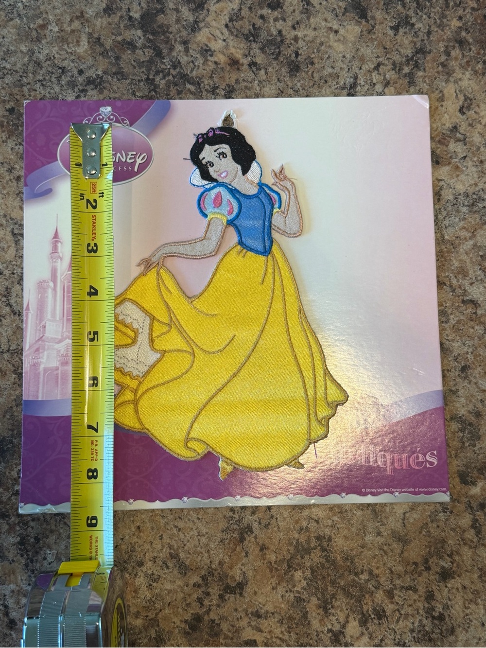 Disney Sew-On Fabric Applique Princess Snow White Embellishment